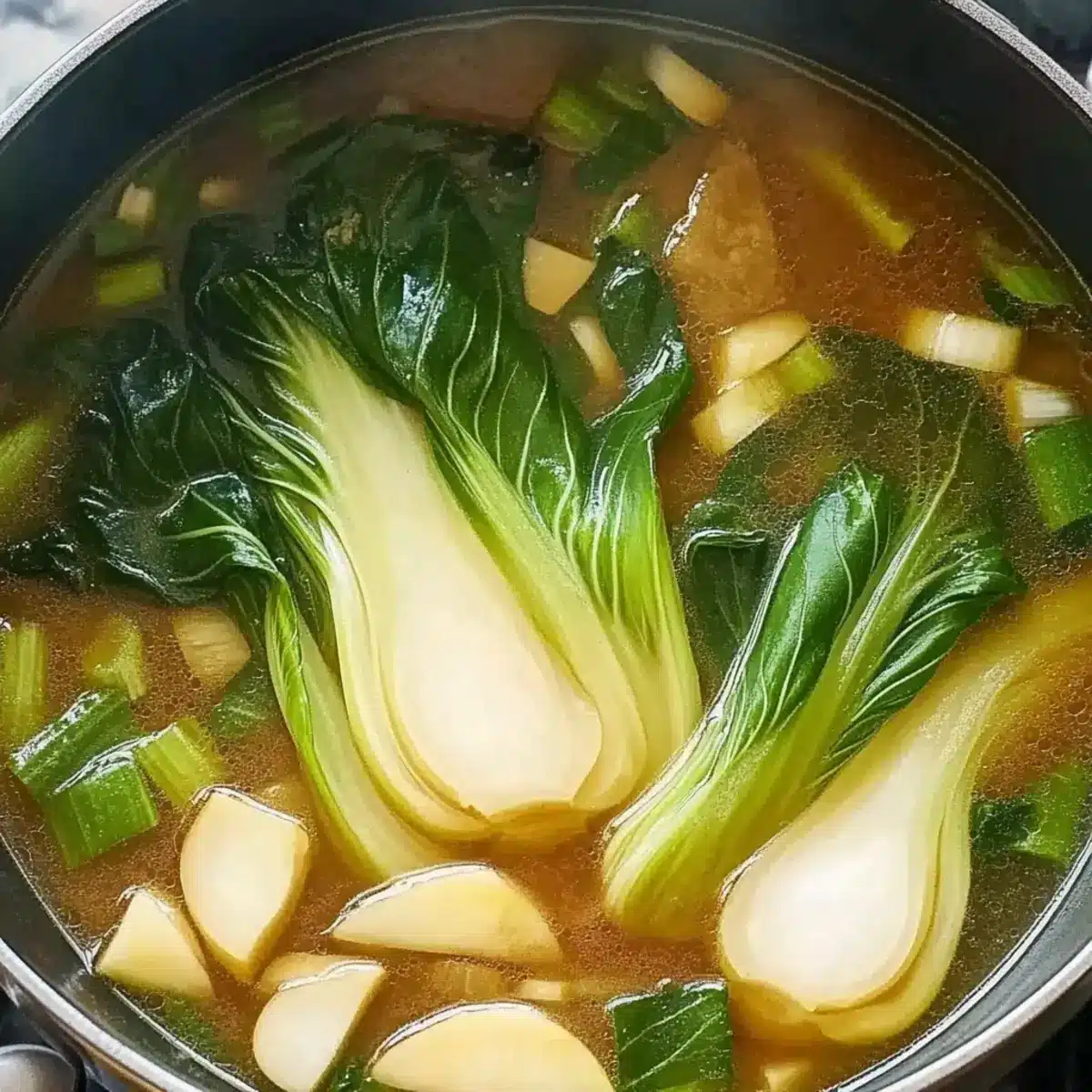 Bok Choy Soup With Garlic And Ginger