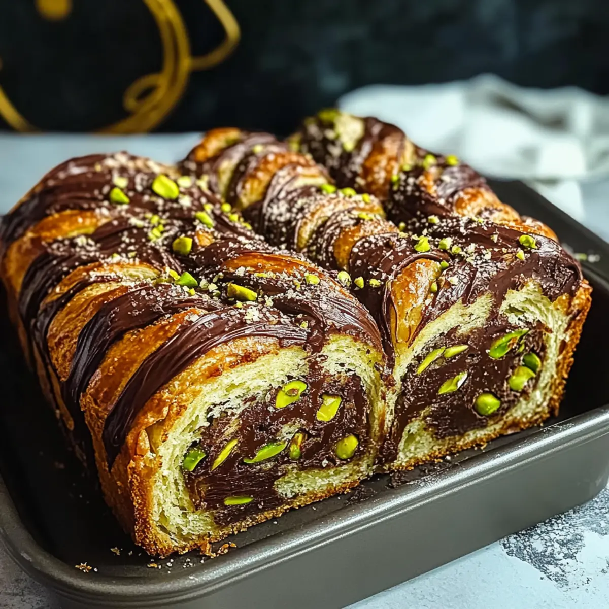 Pistachio Chocolate Babka