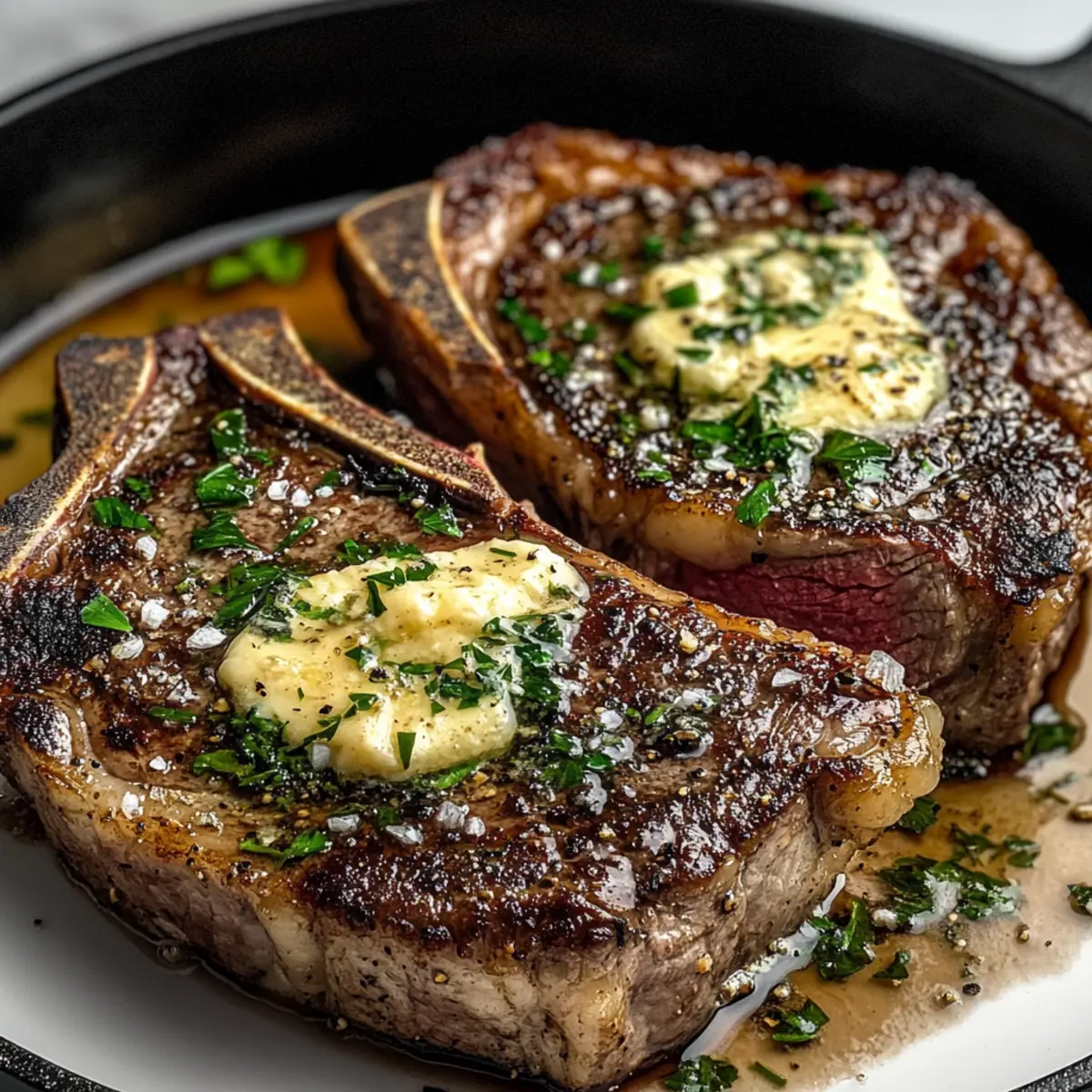 Pan-Seared Bone-In Ribeye