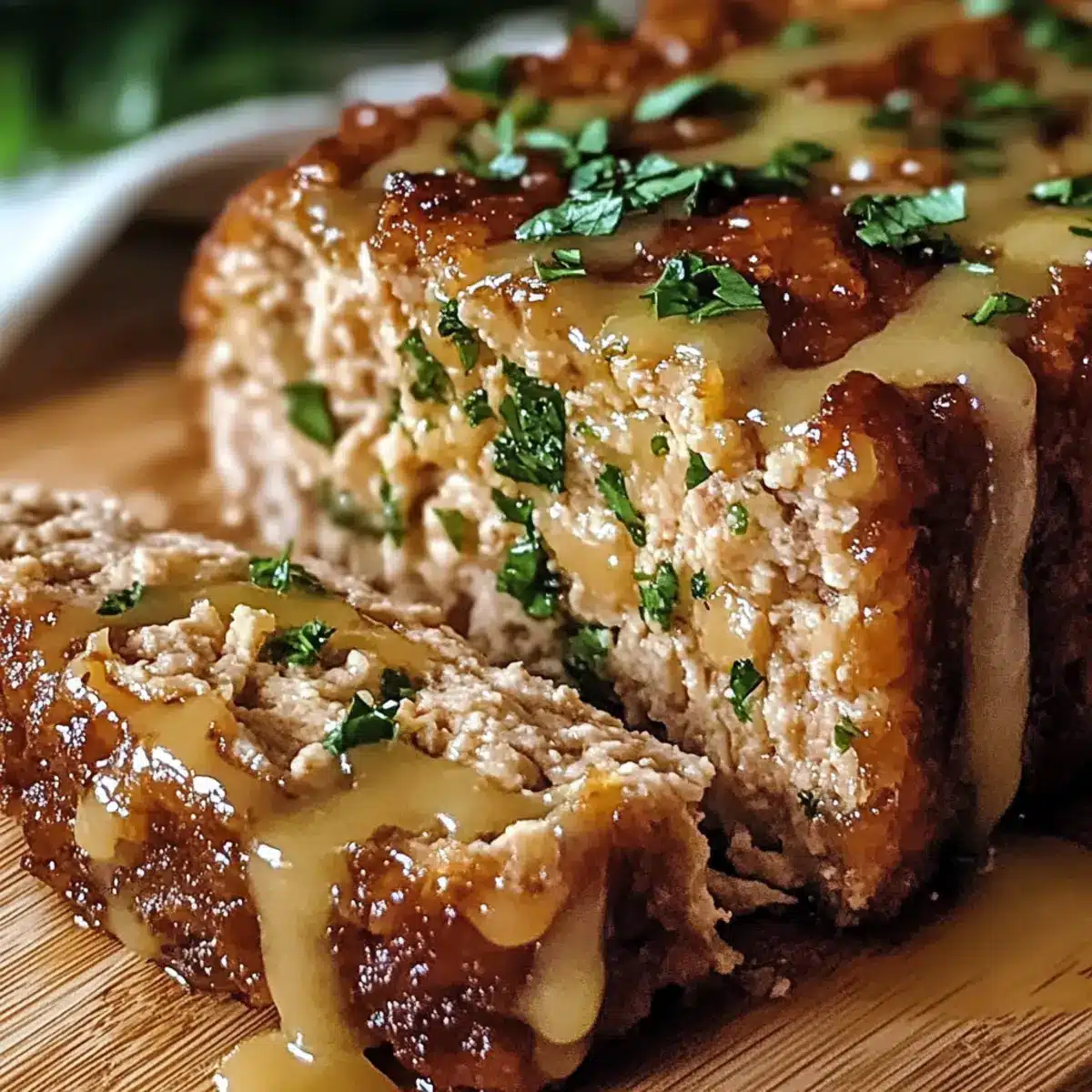 Garlic Parmesan Chicken Meatloaf