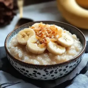 Japanese Banana Rice Pudding