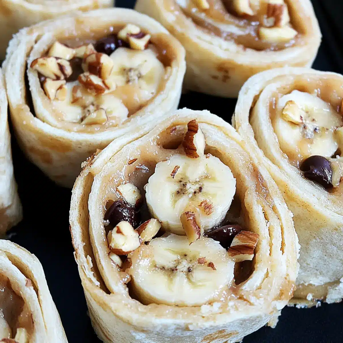 Chocolate Chip Peanut Butter Banana Roll Ups