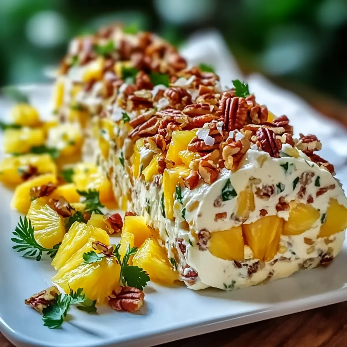 Tropical Jalapeño Pineapple Cream Cheese Log