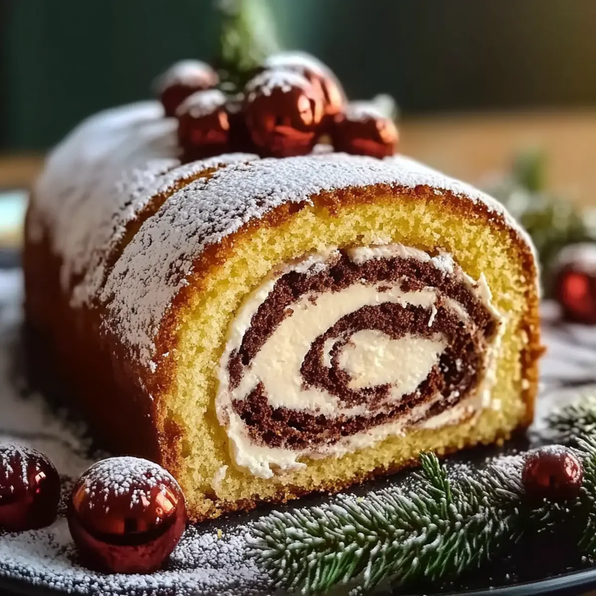 Traditional Christmas Cake Roll