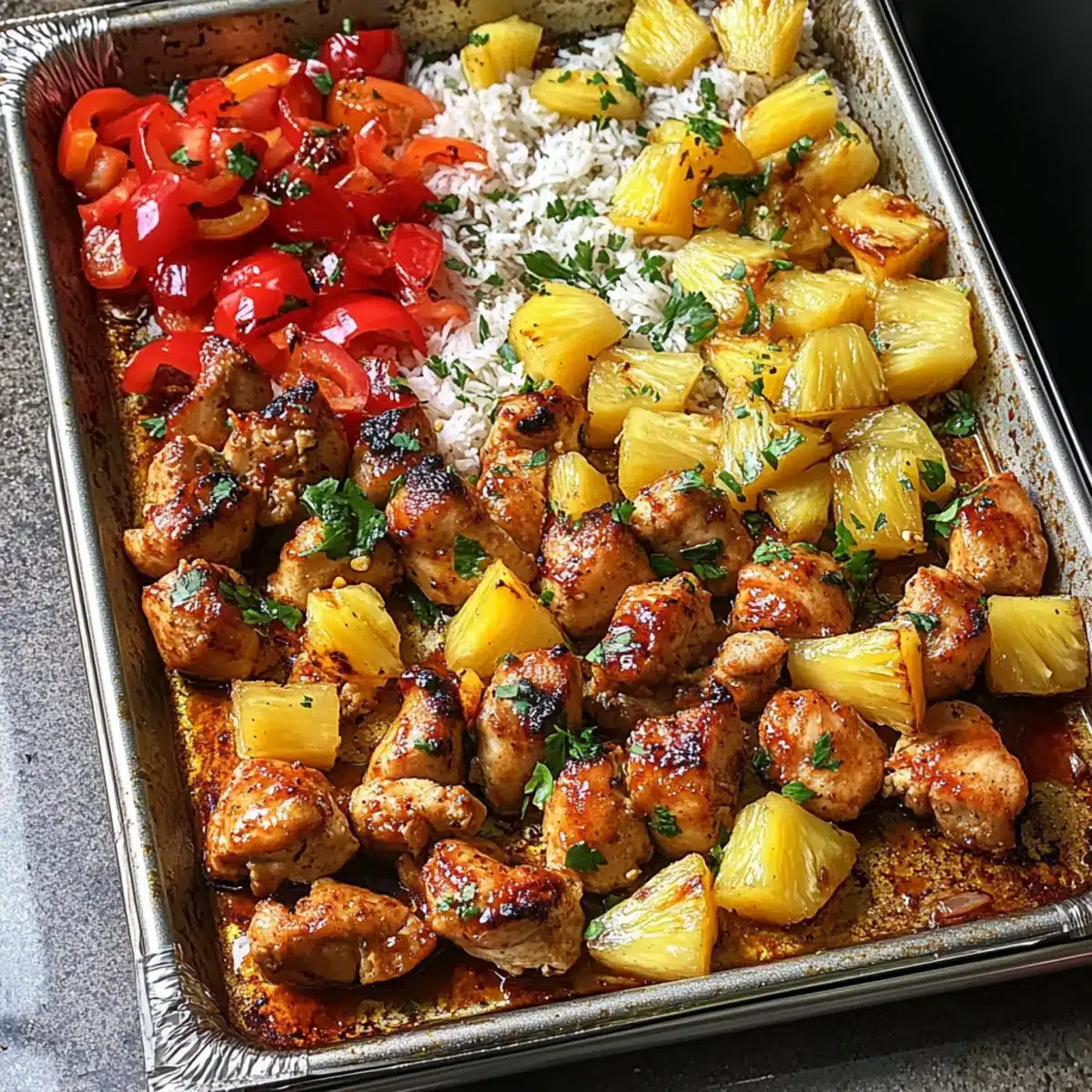 Hawaiian Chicken Sheet Pan