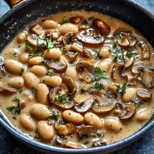 White Bean and Mushroom Skillet Easy Vegetarian Dinner