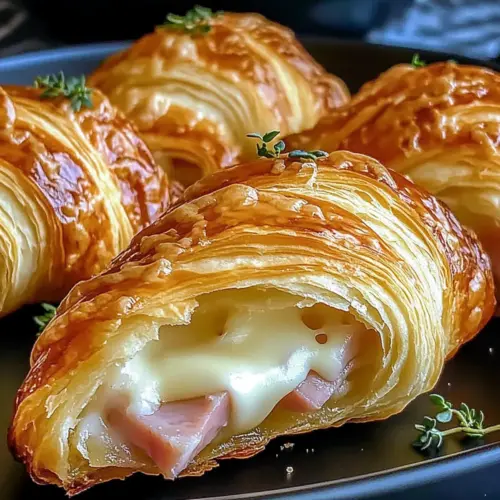 Air Fryer Ham Cheese Croissants