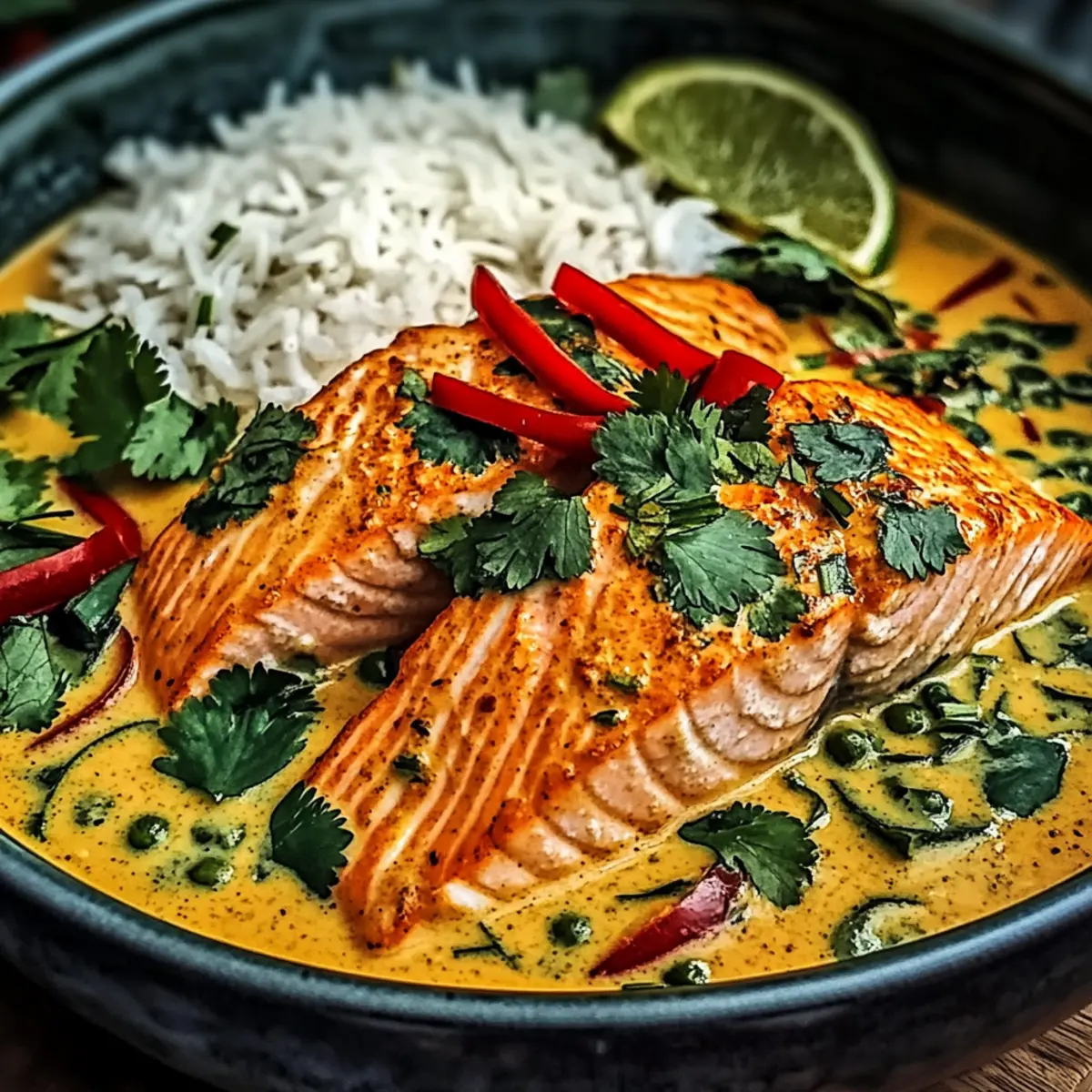 Coconut-Miso Salmon Curry