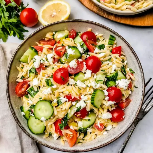 Lemon Orzo Salad with Feta