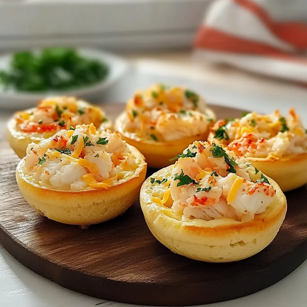 Old English Crab Melt Muffins