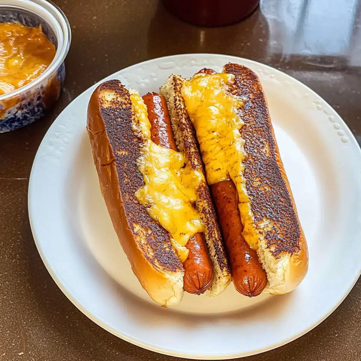 Air Fryer Grilled Cheese Hot Dogs