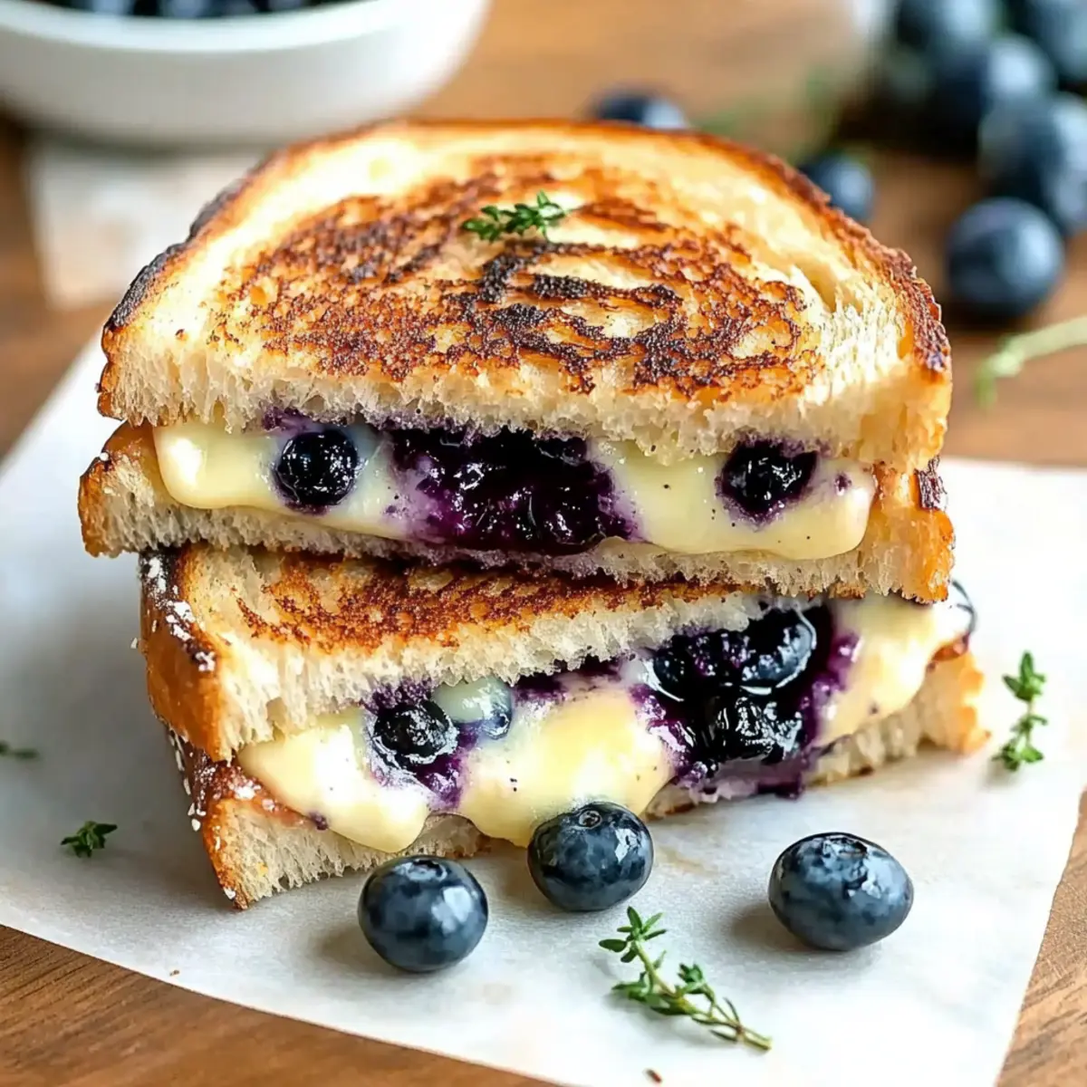 Crispy Blueberry Grilled Cheese
