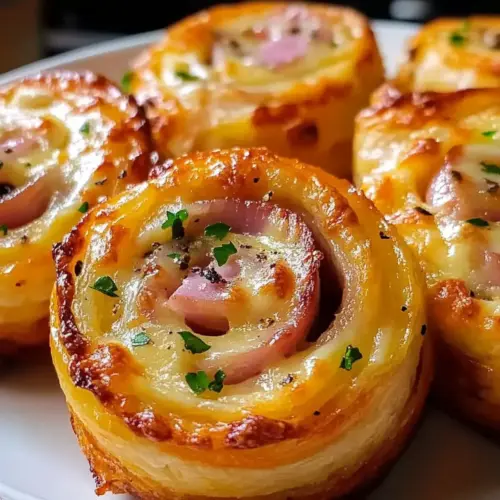 Easter Ham and Cheddar Pinwheels