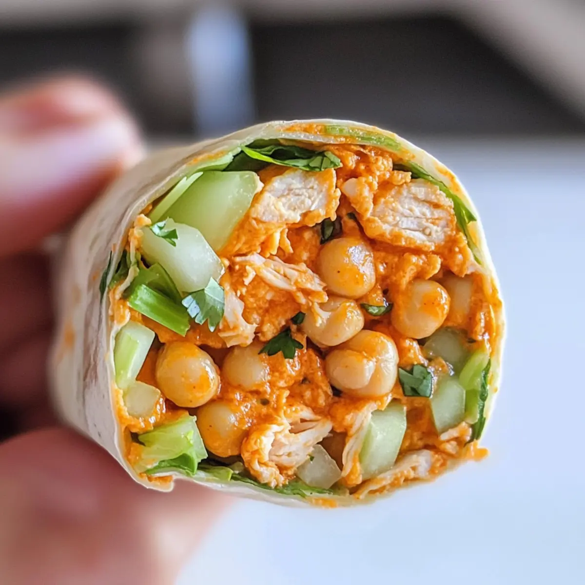 Buffalo Chickpea Wraps