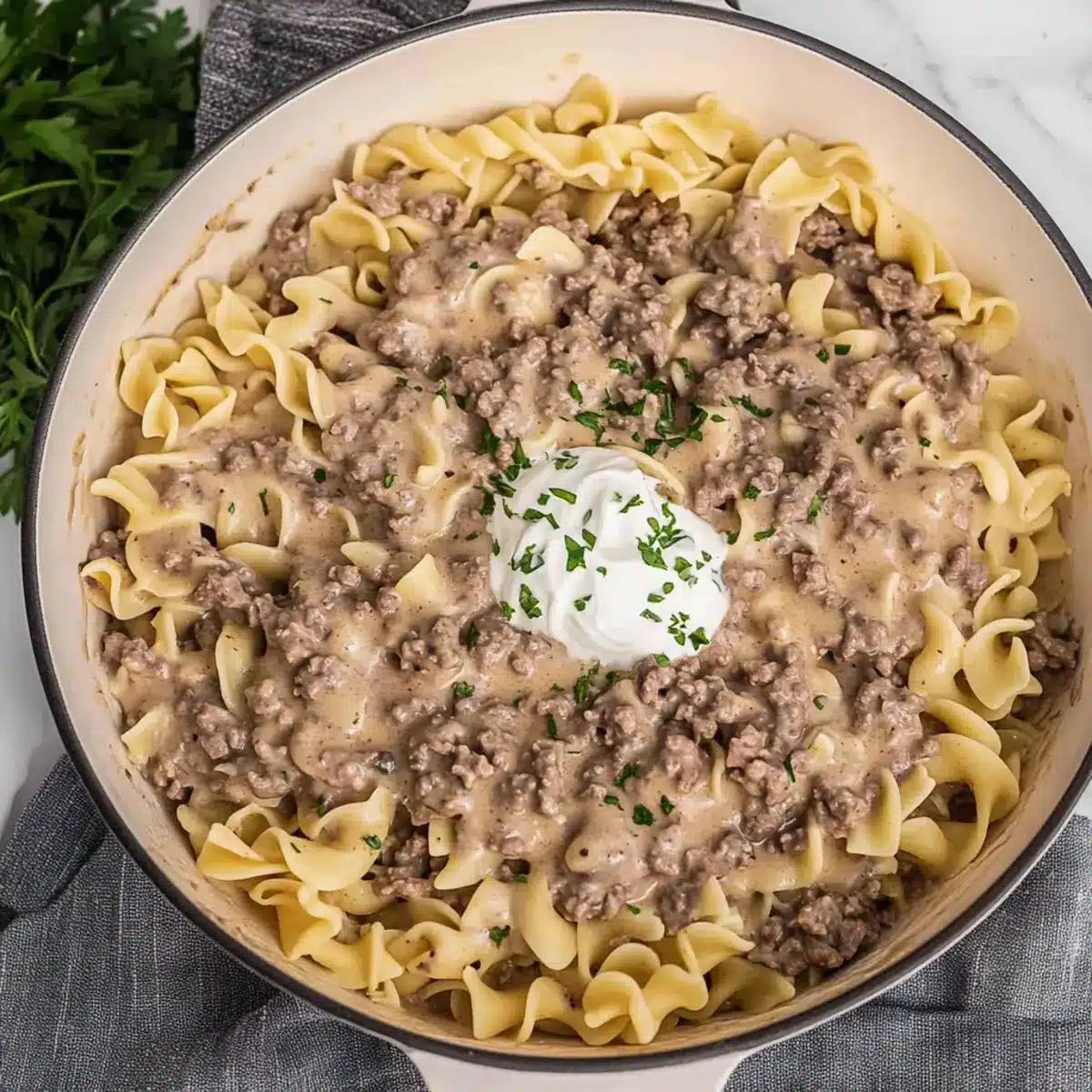 Hamburger Stroganoff Recipe