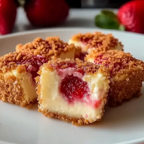 Strawberry Crunch Cheesecake Bites