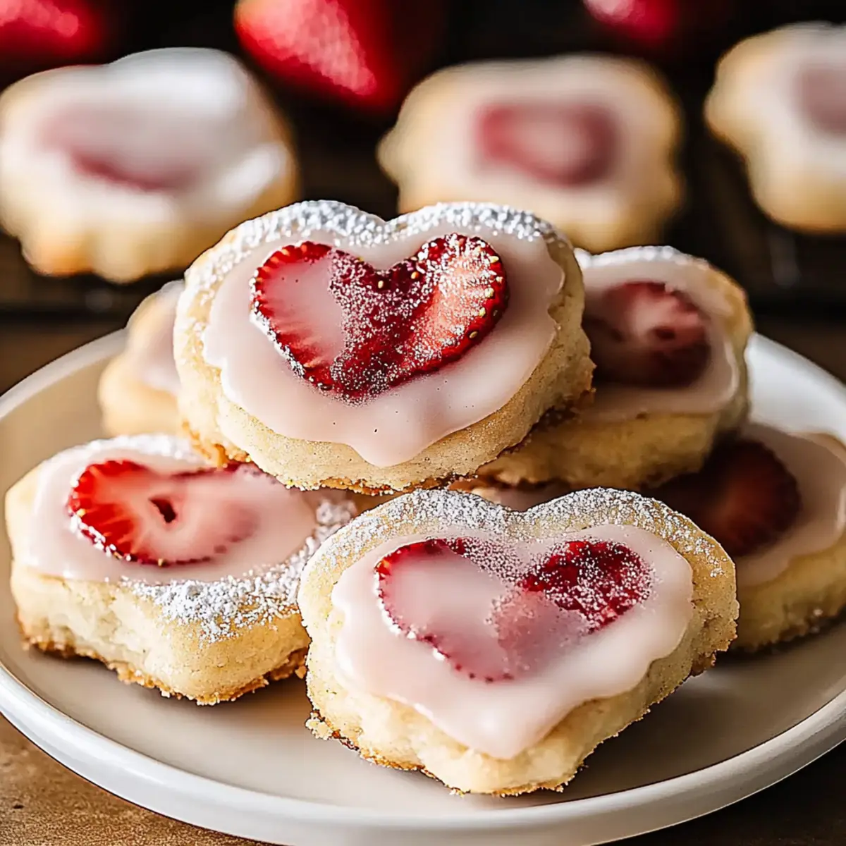 Strawberry Shortbread Cookies