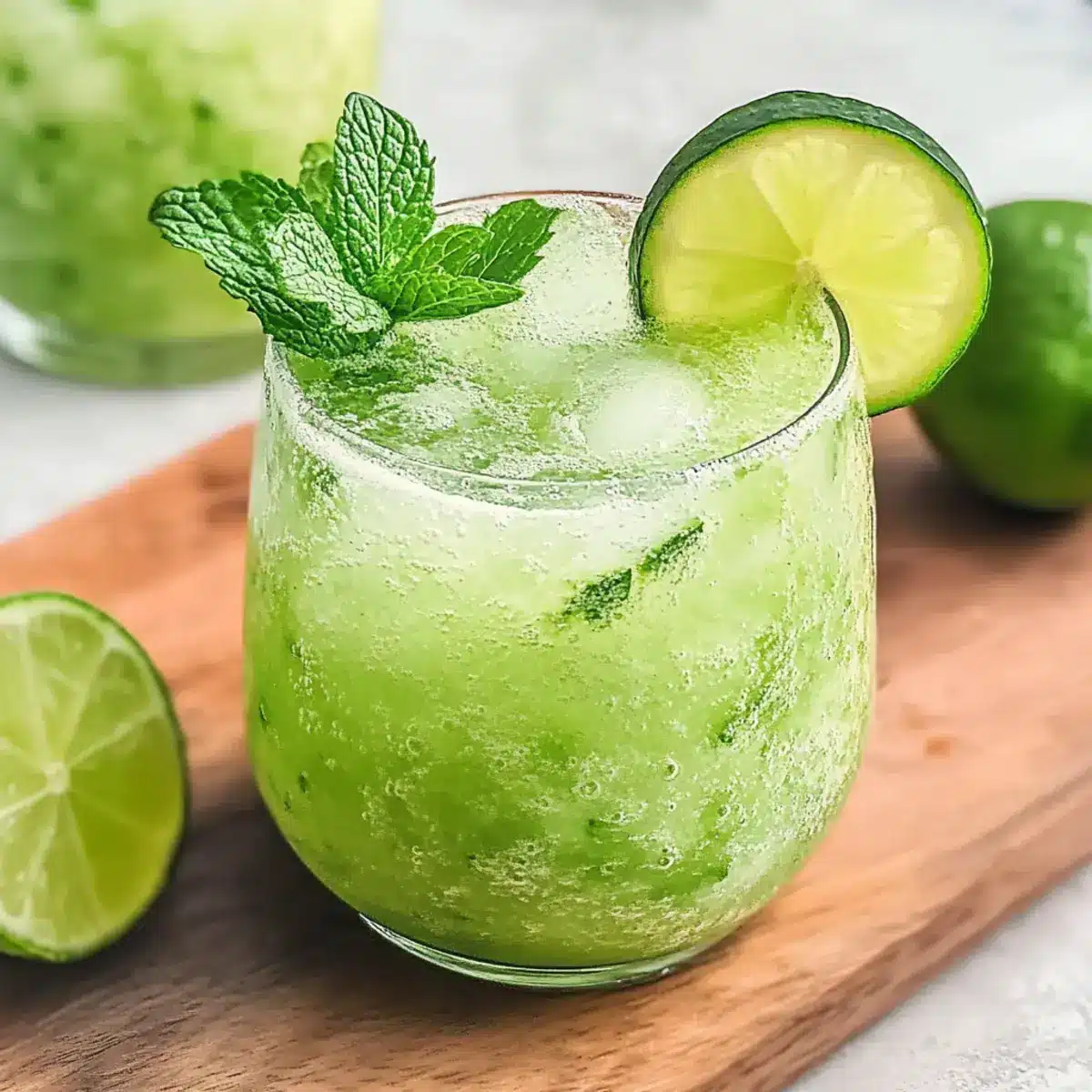 Frozen Cucumber Mojito Mocktail