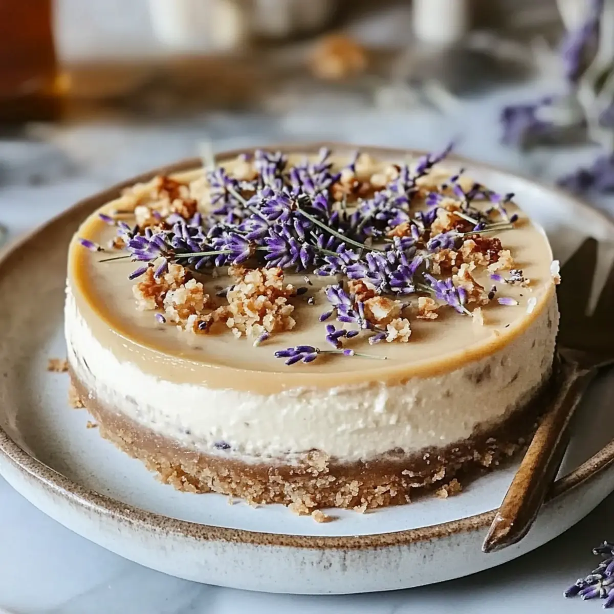 Honey Lavender Cheesecake