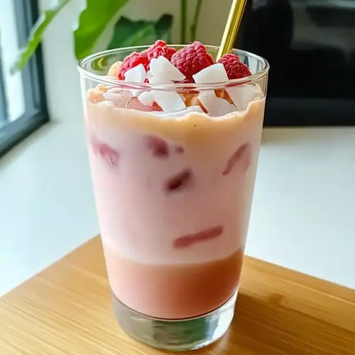 Pink Coconut Iced Latte