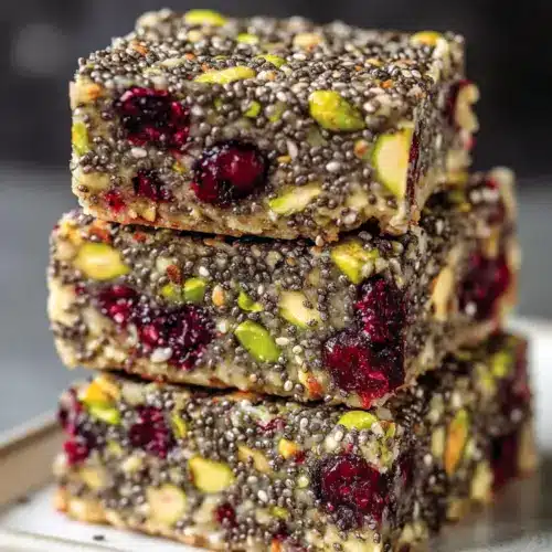 Pistachio Cranberry Chia Bars