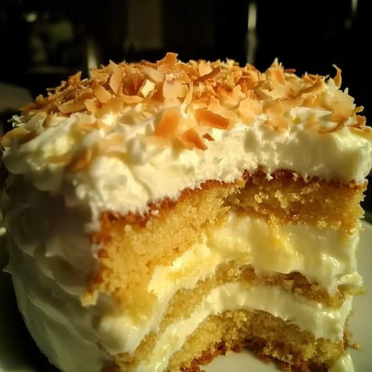 southern style coconut custard cake