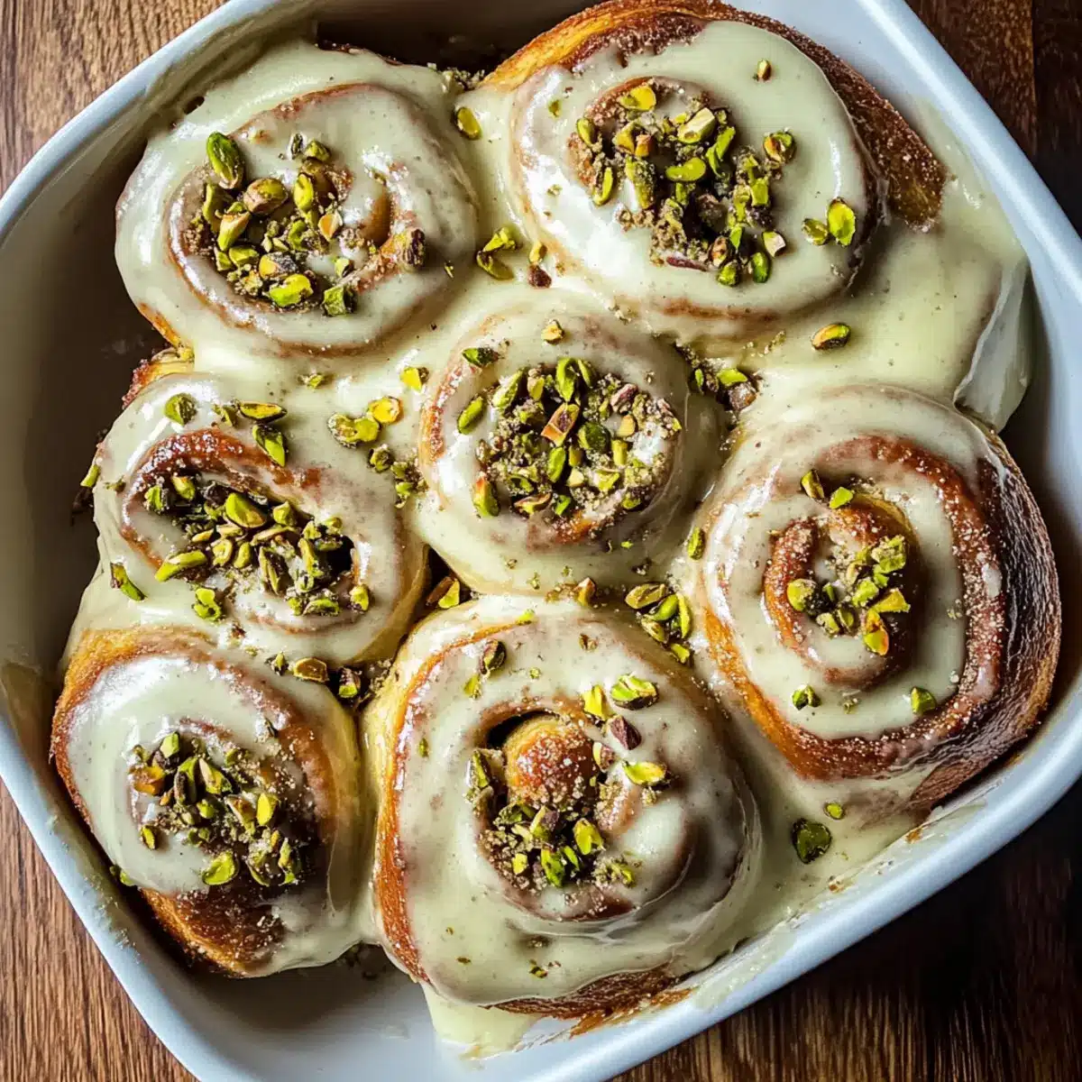 Pistachio Cream Cinnamon Rolls
