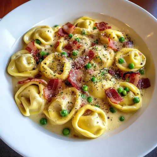 Creamy Italian Tortellini Carbonara