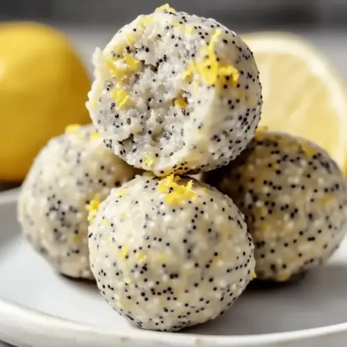 No-Bake Lemon Poppyseed Protein Balls