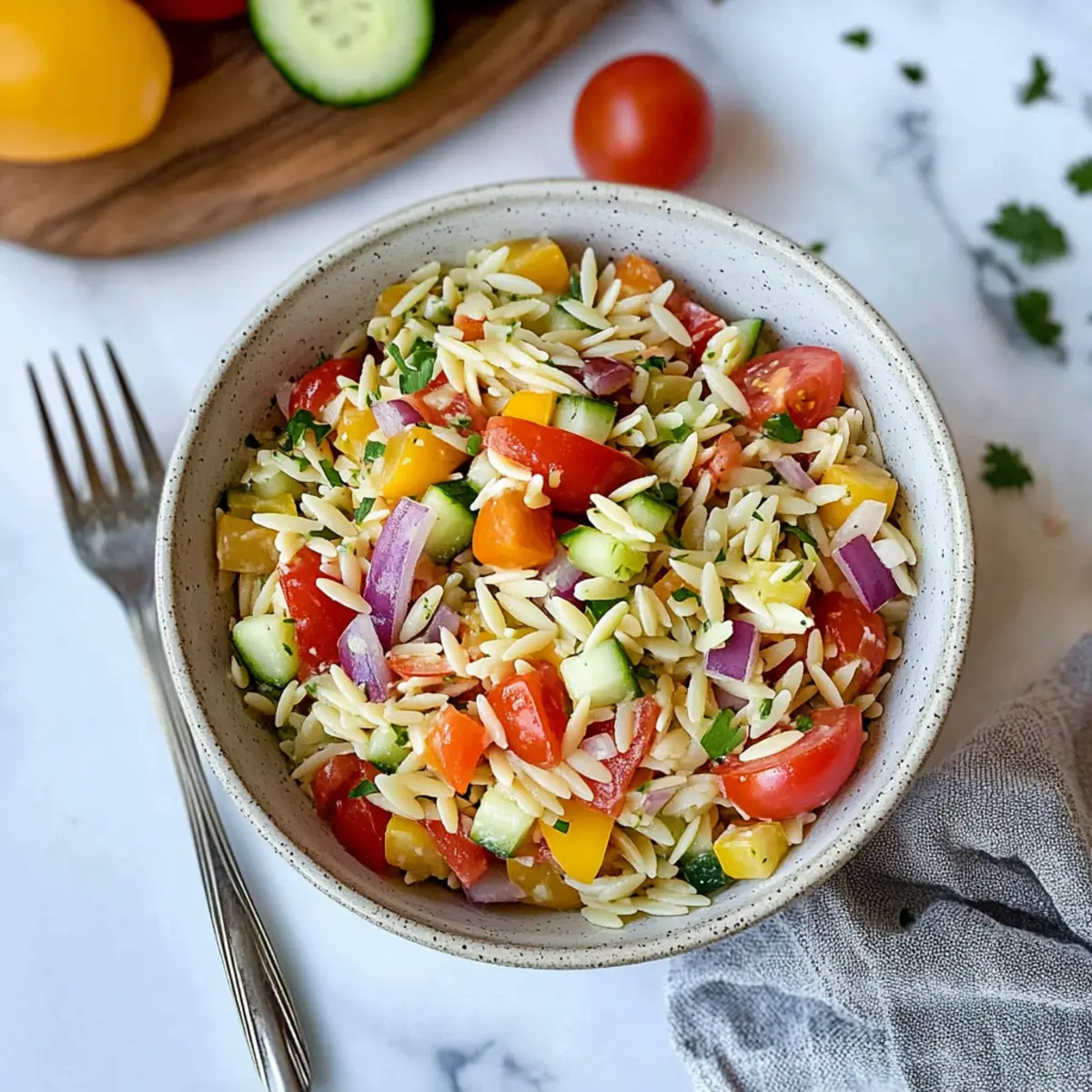 Rainbow Orzo Salad