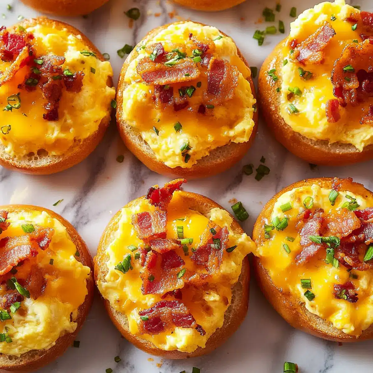 Breakfast Bagel Bites