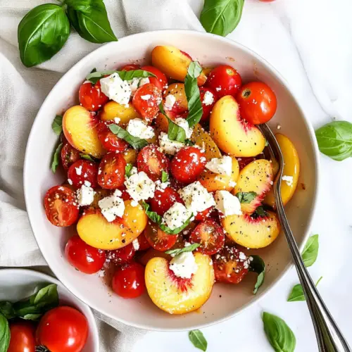 Peach Tomato Feta Salad