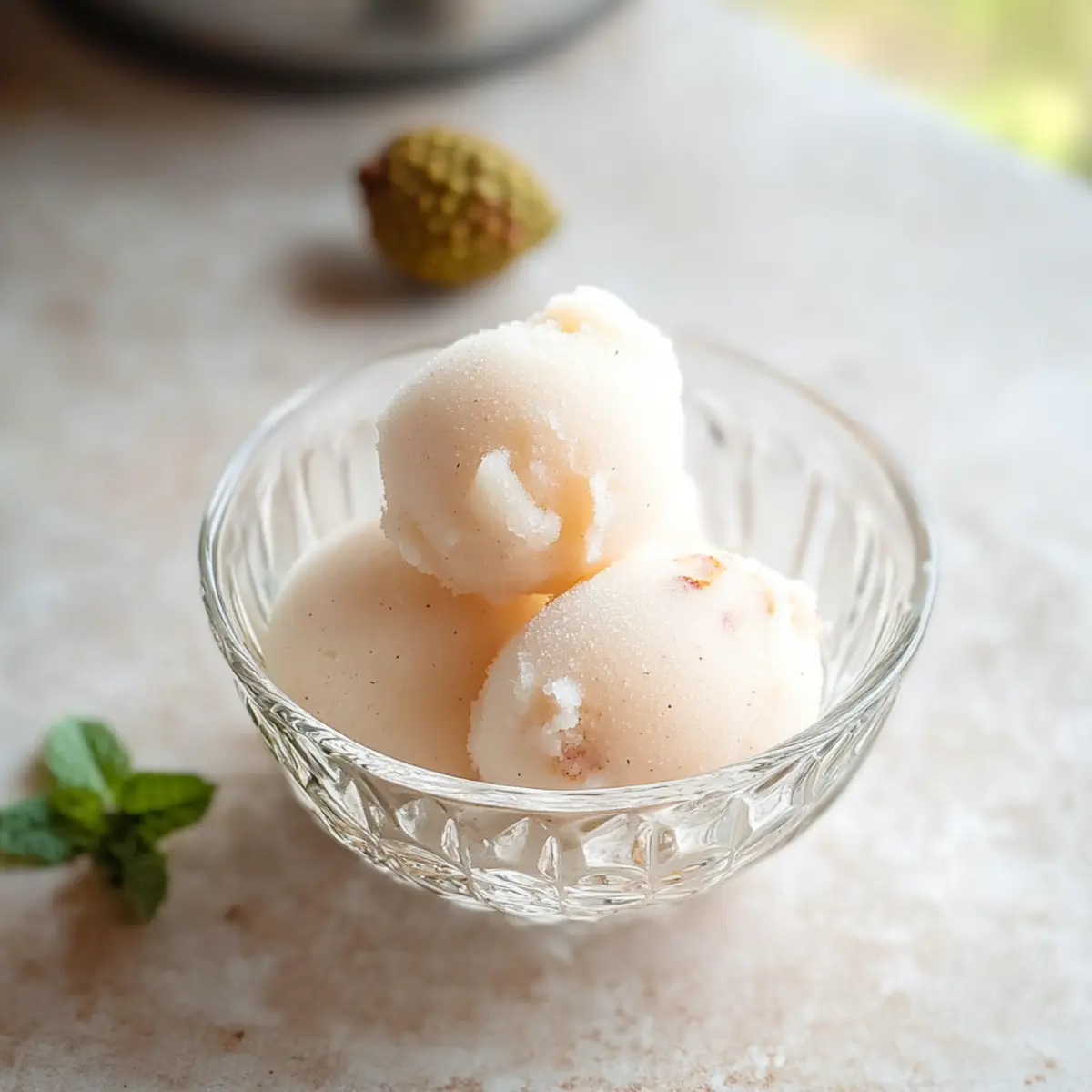Refreshing Lychee Sorbet