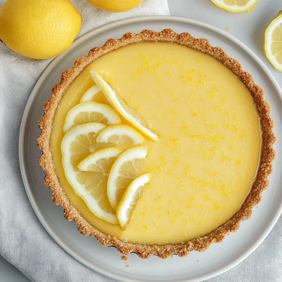 Lemon White Chocolate Tart