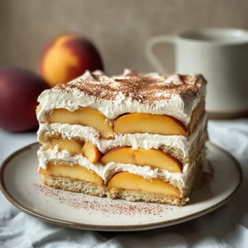 Peach and Cream Summer Tiramisu Recipe
