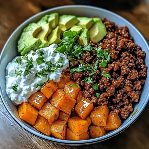 Ground Beef Hot Honey Bowl