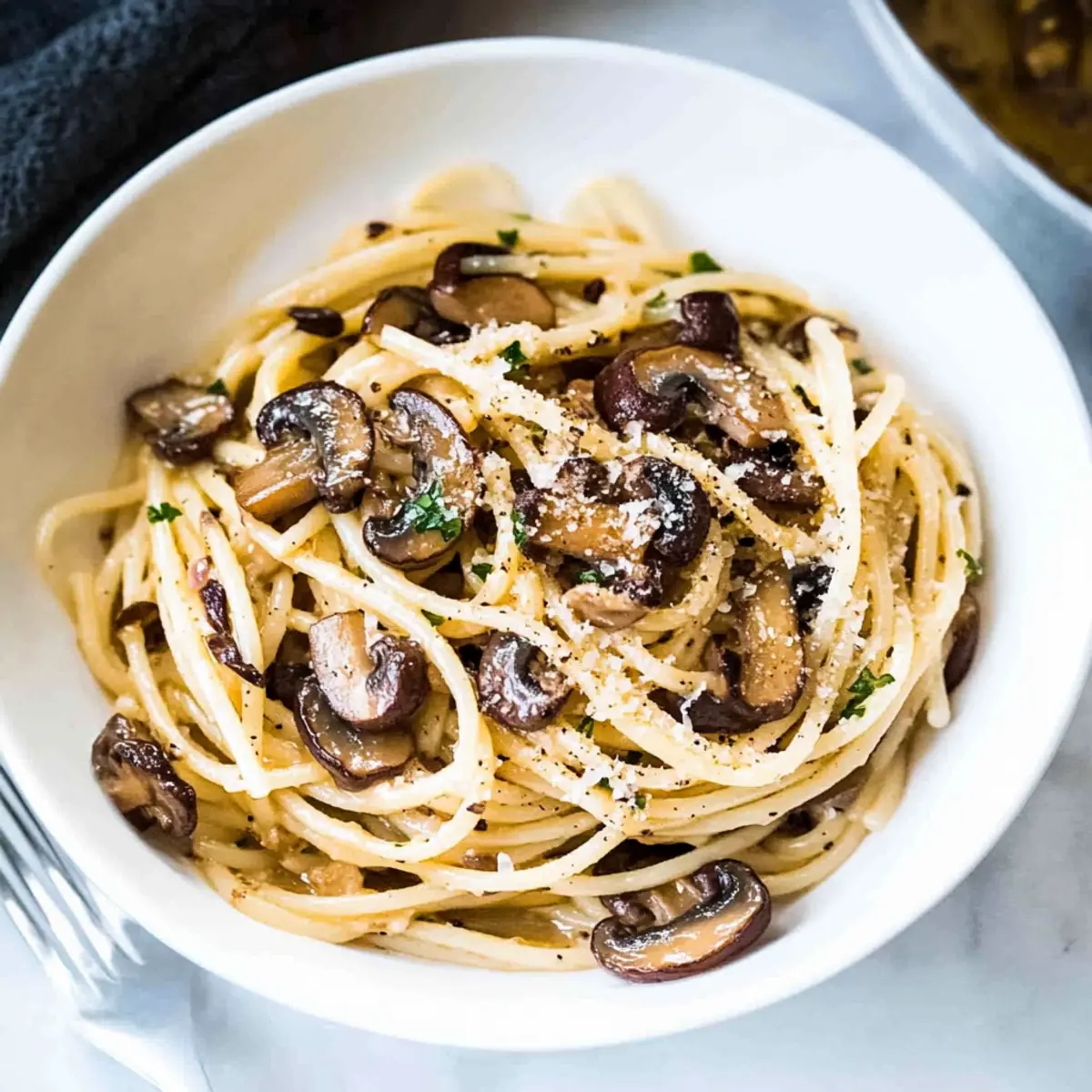 Mushroom Spaghetti Aglio Olio