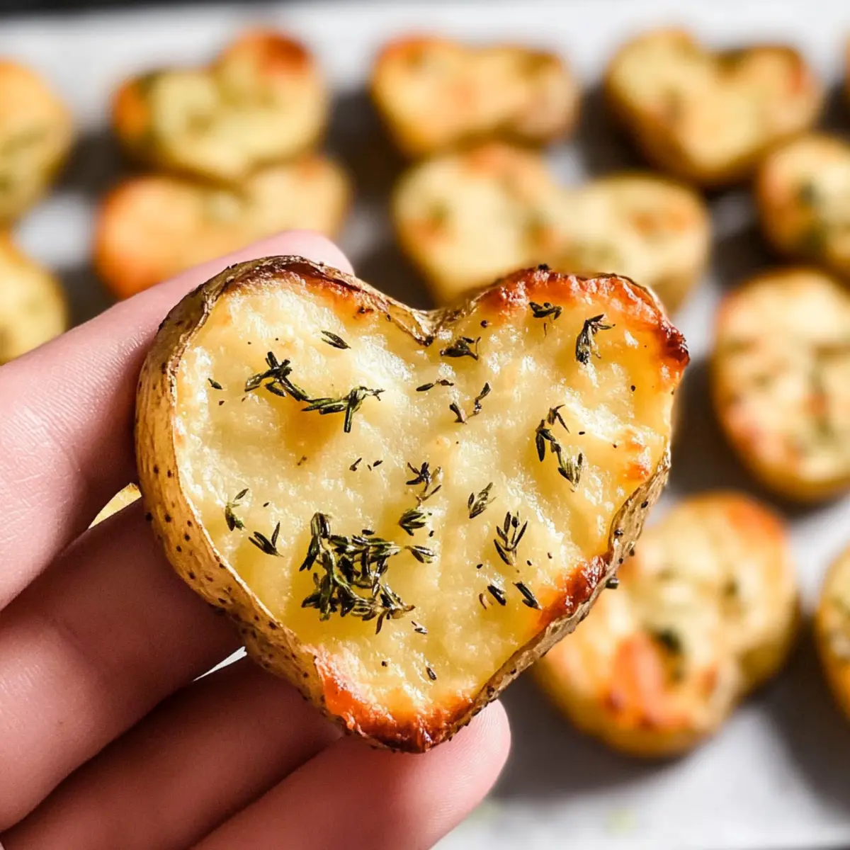 Heart-Shaped Roasted Herb Potatoes