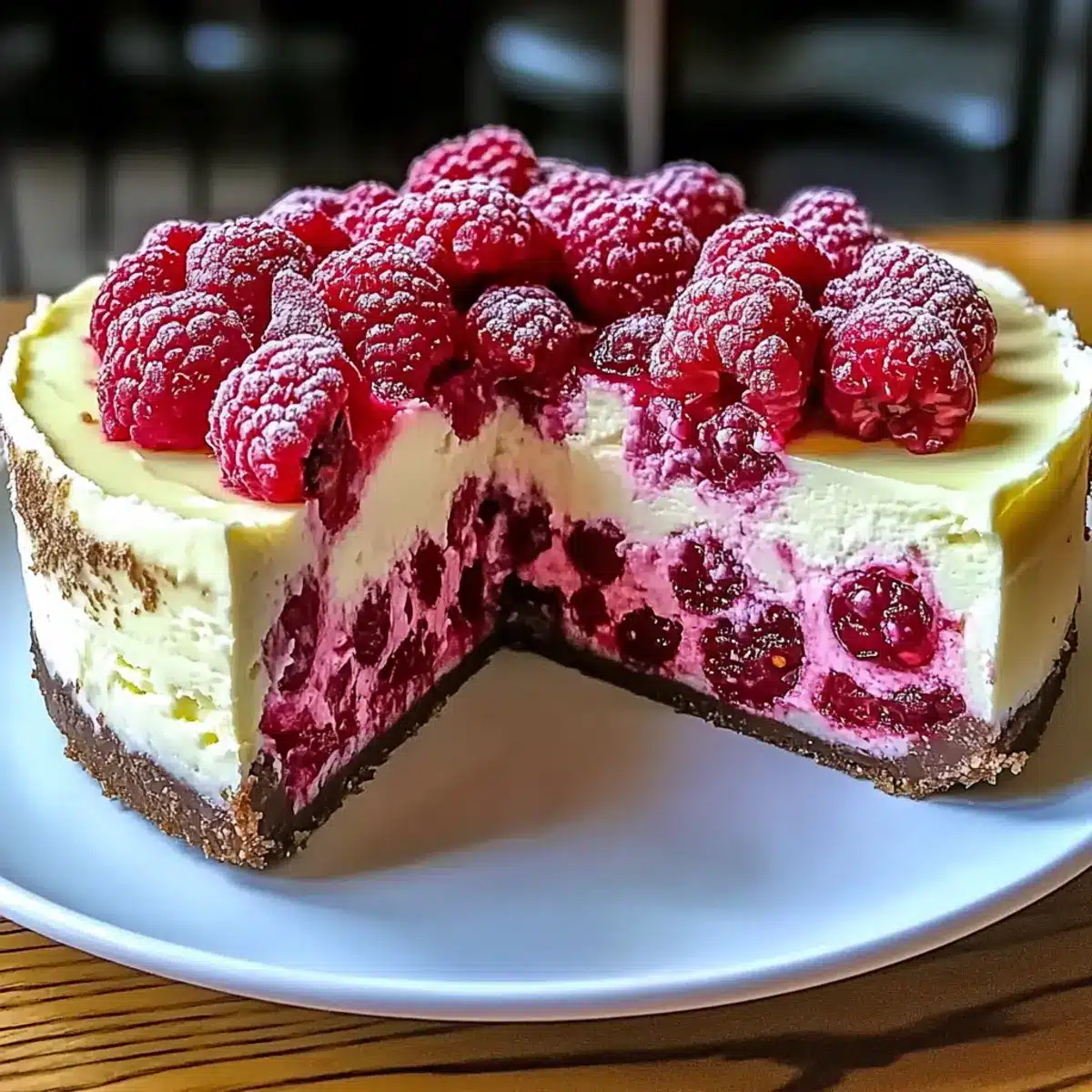 White Chocolate Raspberry Cheesecake