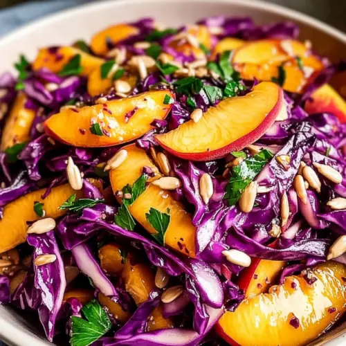 Summer Slaw with Peaches and Parsley