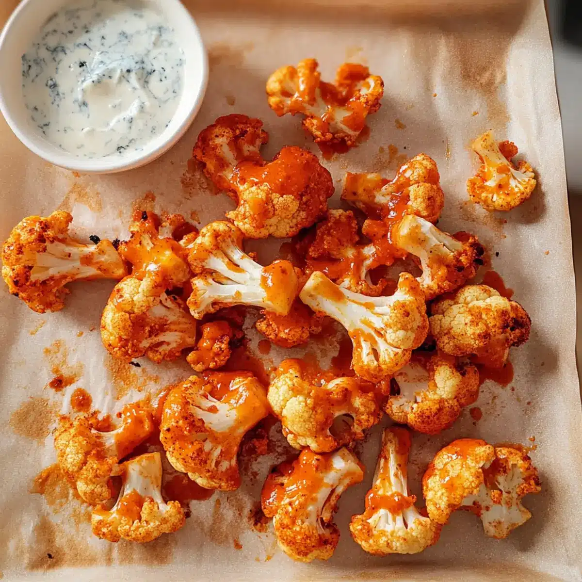 Air Fryer Buffalo Cauliflower