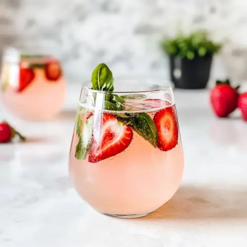 Healthy Strawberry Mocktail Spritzer {Non Alcoholic}