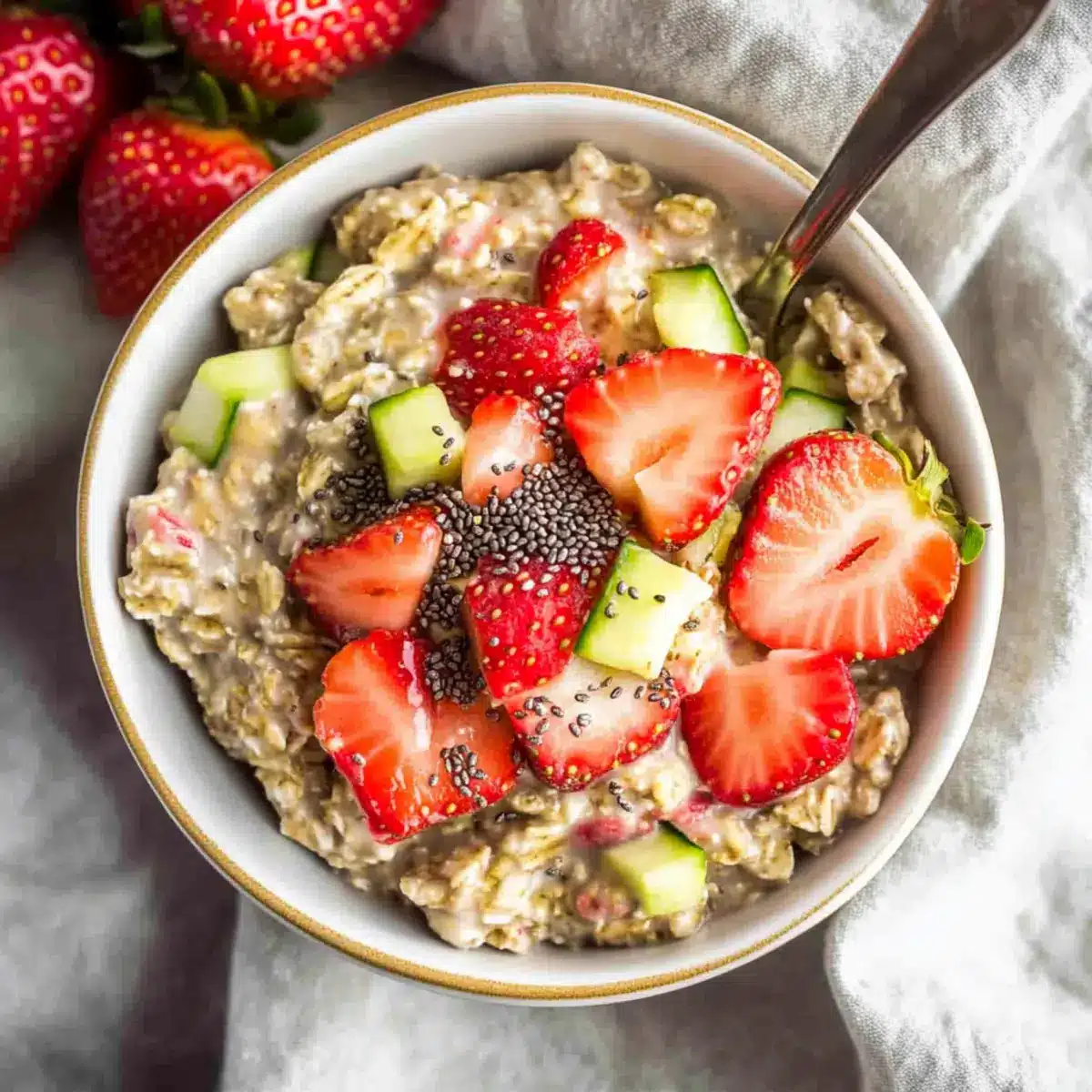 Zucchini Strawberry Overnight Oats